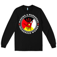 Black MMIW Missing & Murdered Indigenous Women Medicine wheel mmiw Long Sleeve Tee - trangStudio