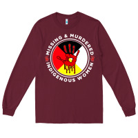 Burgundy MMIW Missing & Murdered Indigenous Women Medicine wheel mmiw Long Sleeve Tee - trangStudio