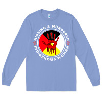 Colony Blue MMIW Missing & Murdered Indigenous Women Medicine wheel mmiw Long Sleeve Tee - trangStudio