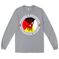 Heather Grey MMIW Missing & Murdered Indigenous Women Medicine wheel mmiw Long Sleeve Tee - trangStudio
