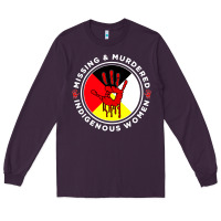 Plum MMIW Missing & Murdered Indigenous Women Medicine wheel mmiw Long Sleeve Tee - trangStudio