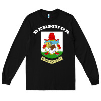 Black Bermuda Coat of Arms Souvenir Gift Flag Bermudian Long Sleeve Tee - trangStudio