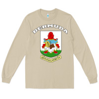 Mushroom Bermuda Coat of Arms Souvenir Gift Flag Bermudian Long Sleeve Tee - trangStudio