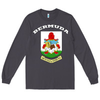 Smoke Bermuda Coat of Arms Souvenir Gift Flag Bermudian Long Sleeve Tee - trangStudio