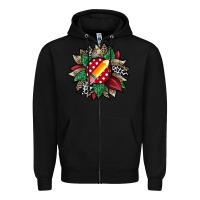 Black teacher sunflower Zipper Hoodie - RacoonDesign