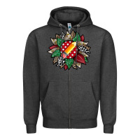 Charcoal Heather teacher sunflower Zipper Hoodie - RacoonDesign