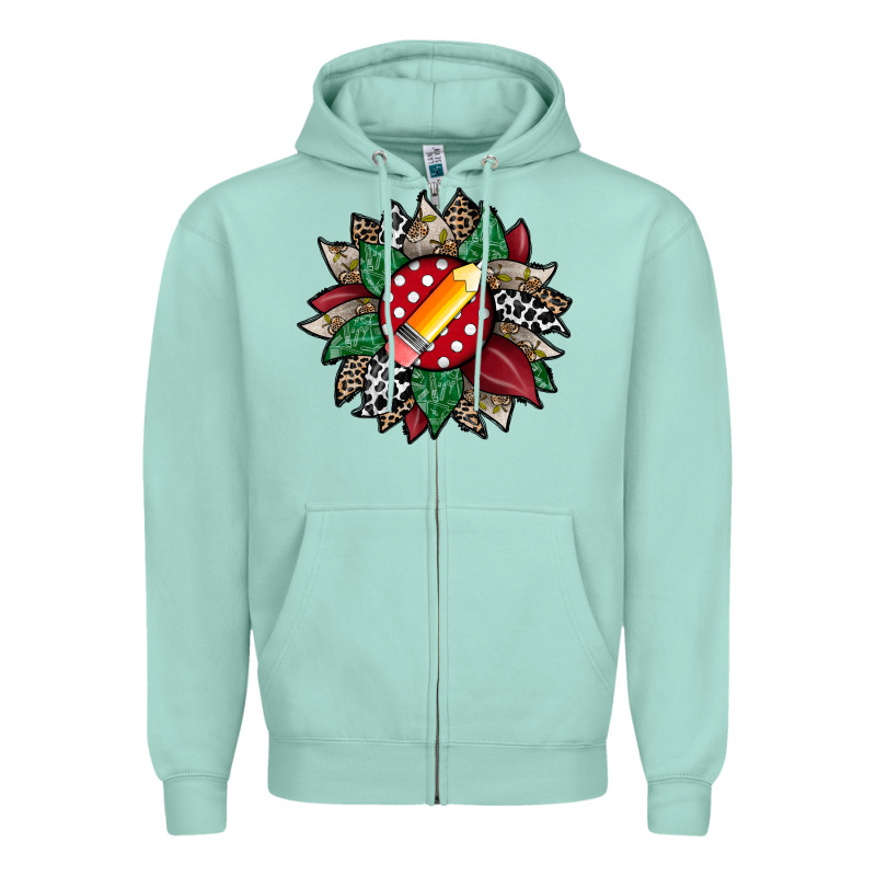 Teacher Sunflower Zipper Hoodie by RacoonDesign | Teevron