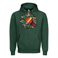 Sports Green teacher sunflower Zipper Hoodie - RacoonDesign