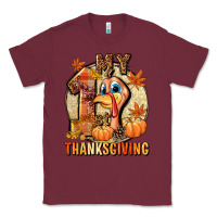 Burgundy My 1st Thanksgiving Classic Tee - NancyCooperArtShop