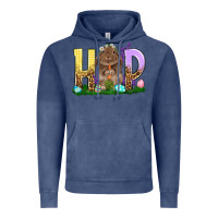 Vintage Denim Hop Rabbit Easter Day Vintage Hoodie - HowdyJamesFarm