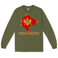 Army Green Montenegrin Flag  Montenegro Long Sleeve Tee - trangStudio