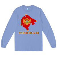 Colony Blue Montenegrin Flag  Montenegro Long Sleeve Tee - trangStudio