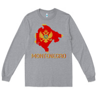 Heather Grey Montenegrin Flag  Montenegro Long Sleeve Tee - trangStudio