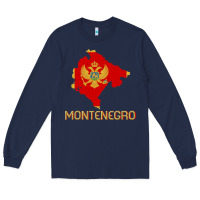 Navy Montenegrin Flag  Montenegro Long Sleeve Tee - trangStudio