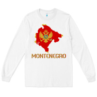 White Montenegrin Flag  Montenegro Long Sleeve Tee - trangStudio