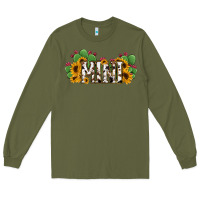 Army Green Cactus Cowhide Sunflower Mama and Mini Set Long Sleeve Tee - Jasminsmagicworld