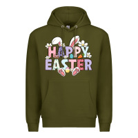 Army Green happy easter Premium Hoodie - LillyAllenDesigns