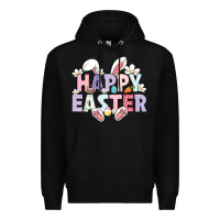 Black happy easter Premium Hoodie - LillyAllenDesigns