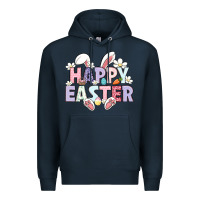 Navy happy easter Premium Hoodie - LillyAllenDesigns