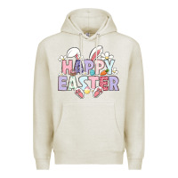 Oatmeal Heather happy easter Premium Hoodie - LillyAllenDesigns
