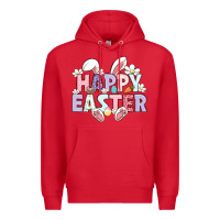 Red happy easter Premium Hoodie - LillyAllenDesigns