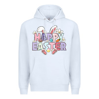 White happy easter Premium Hoodie - LillyAllenDesigns