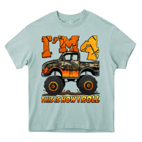 Arona i'm four this is how i roll monster truck birthday Heavy Core Tee - Jasminsmagicworld