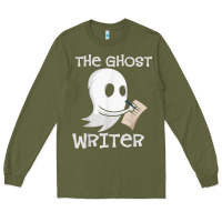 Army Green ghost writer ghoul author halloween trick or treat novelist t shirt Long Sleeve Tee - trangStudio