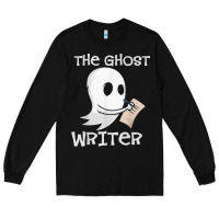 Black ghost writer ghoul author halloween trick or treat novelist t shirt Long Sleeve Tee - trangStudio