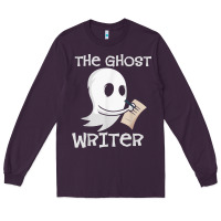 Plum ghost writer ghoul author halloween trick or treat novelist t shirt Long Sleeve Tee - trangStudio
