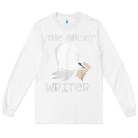 White ghost writer ghoul author halloween trick or treat novelist t shirt Long Sleeve Tee - trangStudio