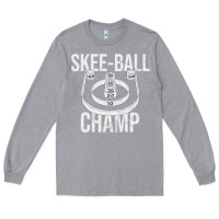 Heather Grey Distressed Skeeball - Skee-ball Champ - Traveling Carnival Long Sleeve Tee - trangStudio