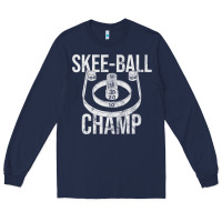 Navy Distressed Skeeball - Skee-ball Champ - Traveling Carnival Long Sleeve Tee - trangStudio