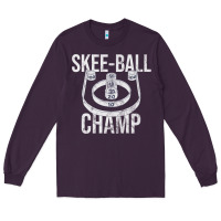 Plum Distressed Skeeball - Skee-ball Champ - Traveling Carnival Long Sleeve Tee - trangStudio