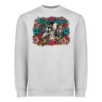 Heather Grey Happy Easter Heavyweight Sweatshirt - CowhideDigitalArt