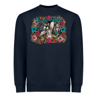 Navy Happy Easter Heavyweight Sweatshirt - CowhideDigitalArt
