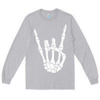 Moon Dust halloween skeleton hand horns rock n roll music lover tank top Long Sleeve Tee - trangStudio