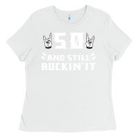 White 50 birthday rock whitw Ladies Tee - Bettercallsaul
