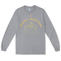 Heather Grey Protect Trans Kids Long Sleeve Tee - trangStudio