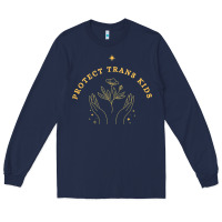 Navy Protect Trans Kids Long Sleeve Tee - trangStudio