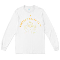 White Protect Trans Kids Long Sleeve Tee - trangStudio