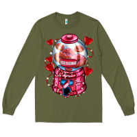Army Green kiss  machine  olivia Long Sleeve Tee - OliviaCreatesArt