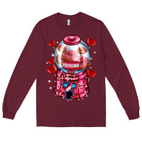 Burgundy kiss  machine  olivia Long Sleeve Tee - OliviaCreatesArt