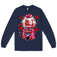 Navy kiss  machine  olivia Long Sleeve Tee - OliviaCreatesArt