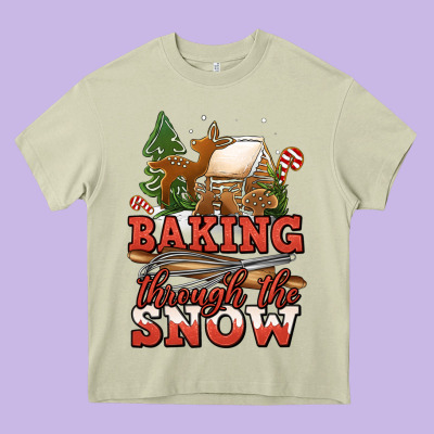 Baking Through The Snow Heavy Core Tee Designed By Jasminsmagicworld