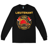 Black fire rescue lieutenant department  for firefighters Long Sleeve Tee - trangStudio