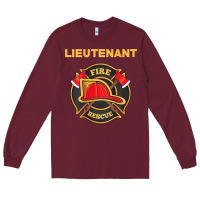 Burgundy fire rescue lieutenant department  for firefighters Long Sleeve Tee - trangStudio