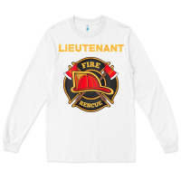 White fire rescue lieutenant department  for firefighters Long Sleeve Tee - trangStudio