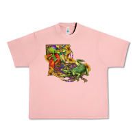 Salmon louisiana map with mardi gras crocodile Urban Heavy Tee - RanaPortraitStore