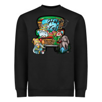 Black Happy Easter Heavyweight Sweatshirt - CowhideDigitalArt
